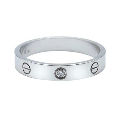 Love Wedding Band, 1 Diamond (White Gold)