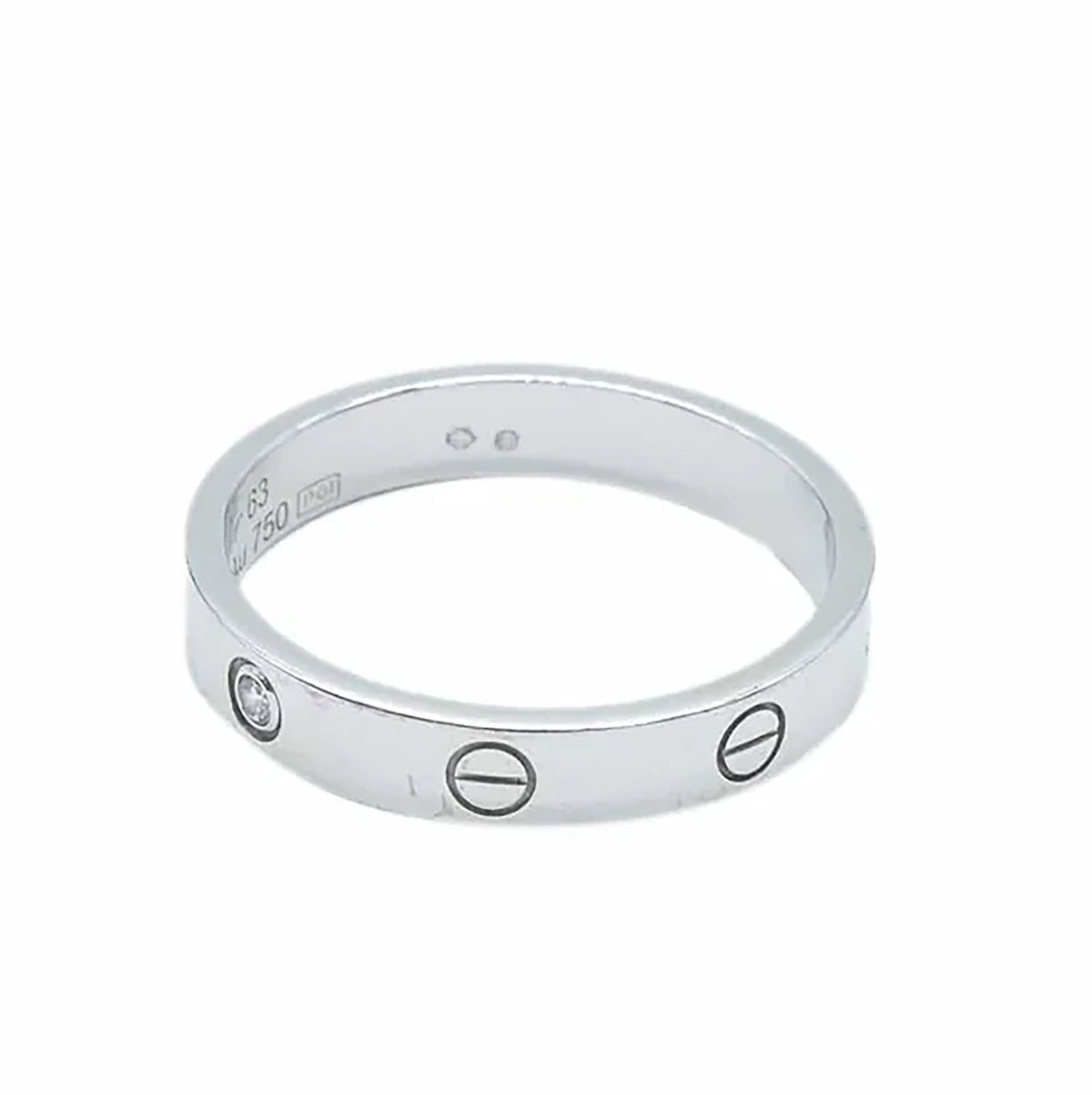 Love Wedding Band, 1 Diamond (White Gold)