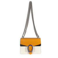 Orange Navy Cream Tri-Colour Leather Enamel Mini Dionysus