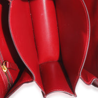Red Smooth Calfskin Small Classic Box Bag