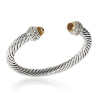 Cable Bracelet With Citrine in Sterling Silver 0.41 CTW