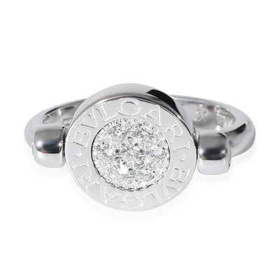 Bvlgari Bvlgari Onyx Diamond Ring in 18 KT White Gold Black 0.14