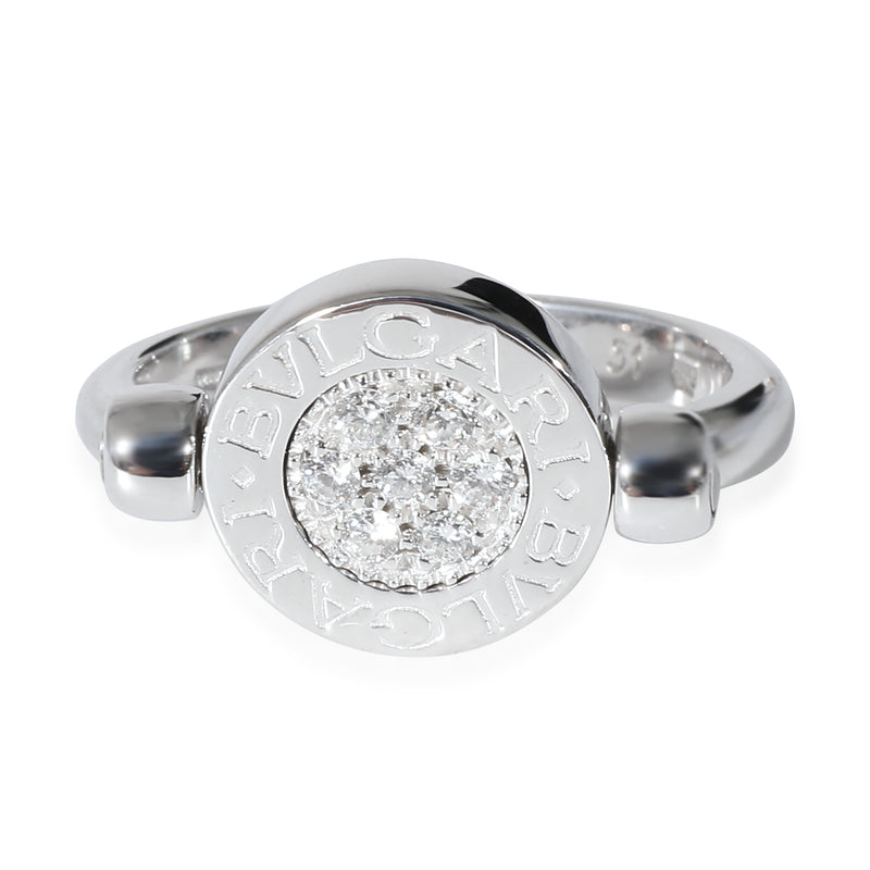 BVLGARI Bvlgari Bvlgari Onyx Diamond Ring in 18 KT White Gold Black 0.14