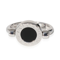 Bvlgari Bvlgari Onyx Diamond Ring in 18 KT White Gold Black 0.14