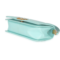 Chanel Light Blue Chevron Lambskin Medium Boy Bag Handbag box