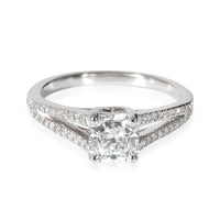 Lucida Split Shank Diamond Engagement Ring, Platinum D VVS2 0.70Ct