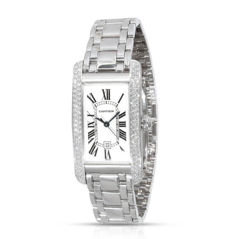 Cartier Tank Americaine WB7026L1 Unisex Watch in  White Gold