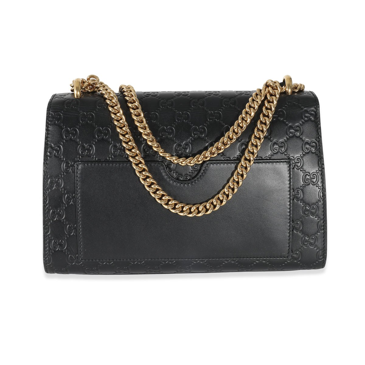 Gucci Black Guccissima Medium Padlock Shoulder Bag myGemma Item 135295