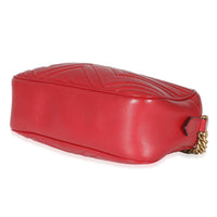 Red Matelasse Small GG Marmont Shoulder Bag