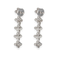 Lace Diamond Long Drop  Earrings in Platinum 0.8 CTW