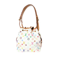 Louis Vuitton x Takashi Murakami White Monogram Multicolore Canvas Petit Noé