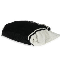 Rive Gauche Black White Terry Cloth Beach Towel Tote