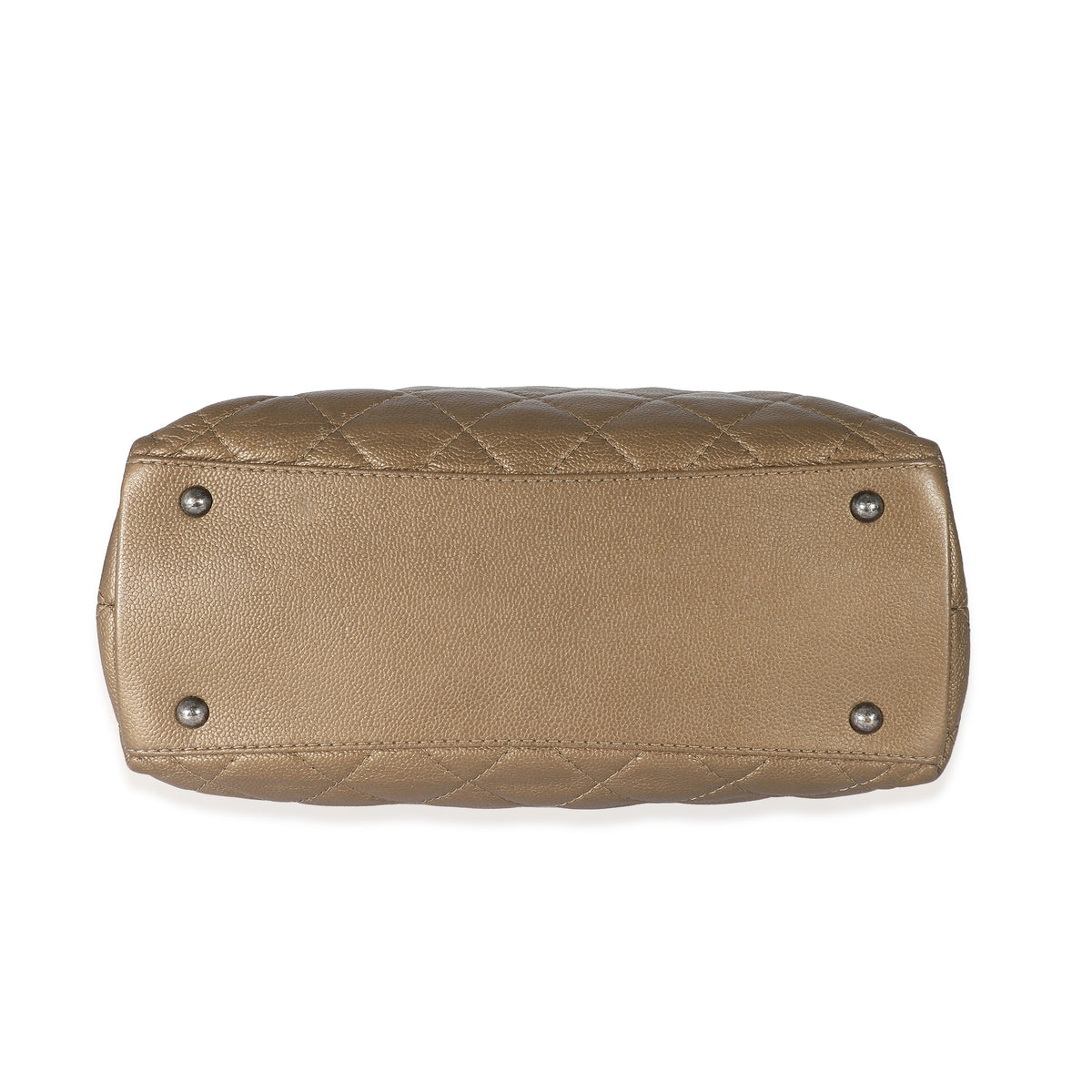 Chanel Bronze Quilted Caviar CC Turnlock Tote Handbag box