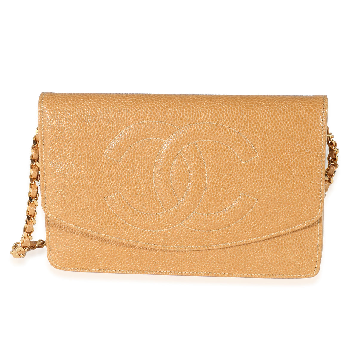 Chanel Brown Caviar Timeless Wallet On Chain Handbag fv