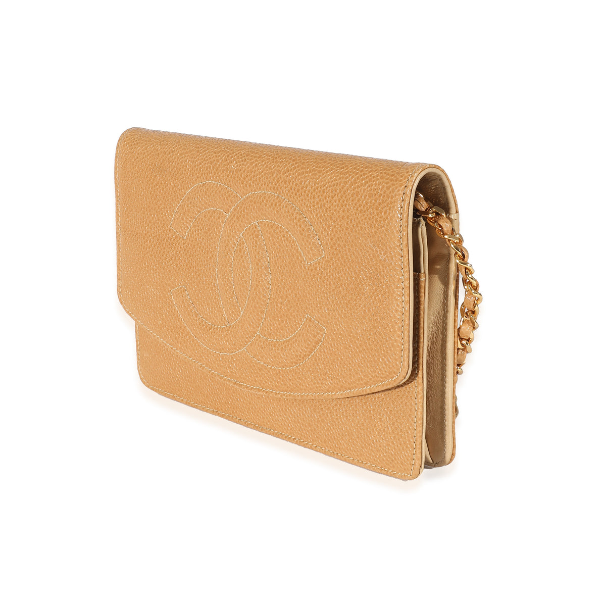 Chanel Brown Caviar Timeless Wallet On Chain Handbag sv