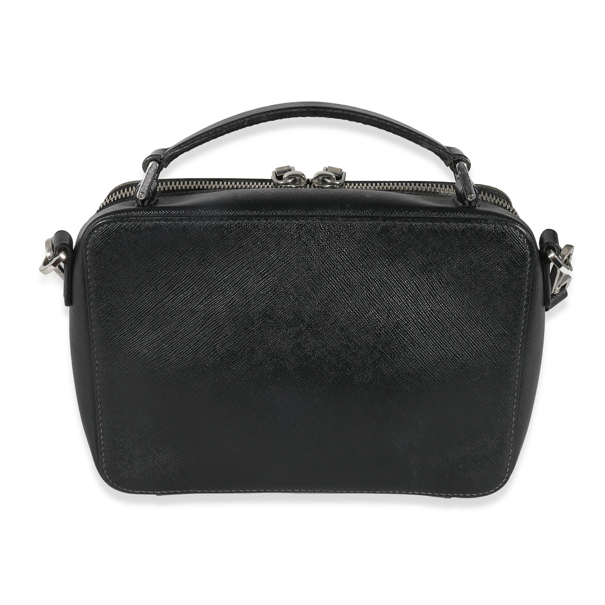 Black Saffiano Medium Brique Crossbody Bag