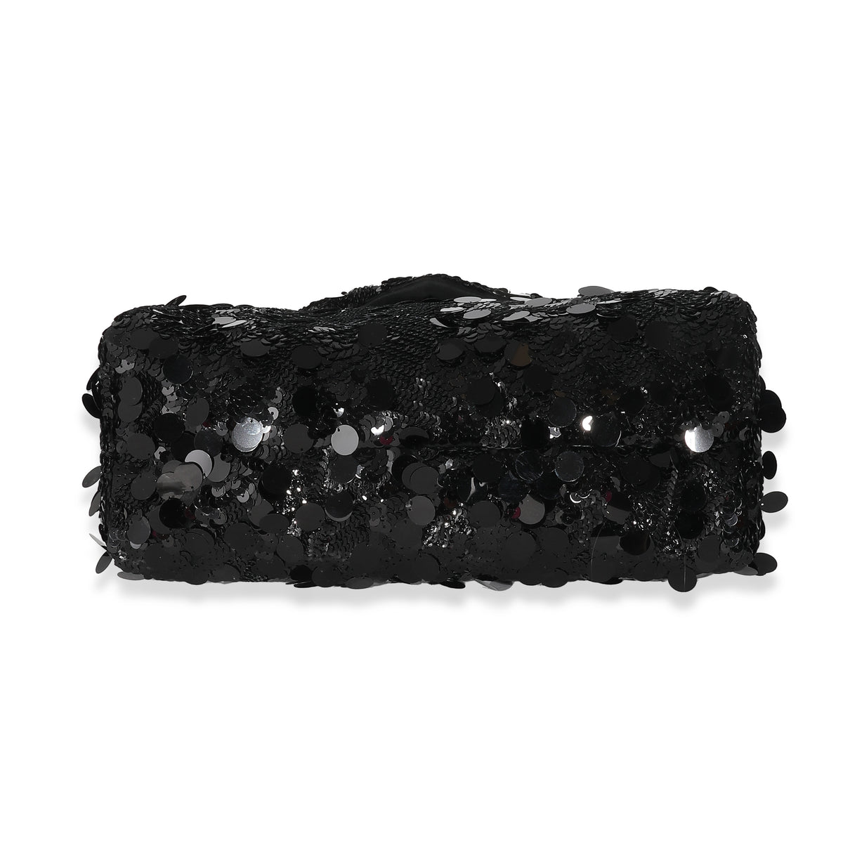 Black Vitello Trimmed Sequin Signaux Paillettes Bag