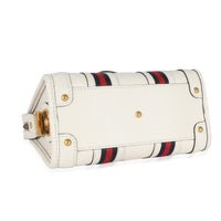 White Calfskin Mini Double G Top Handle Bag