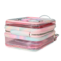 Chanel Pink Multicolor PVC Patent Filigree CC North South Vanity Case Handbag box