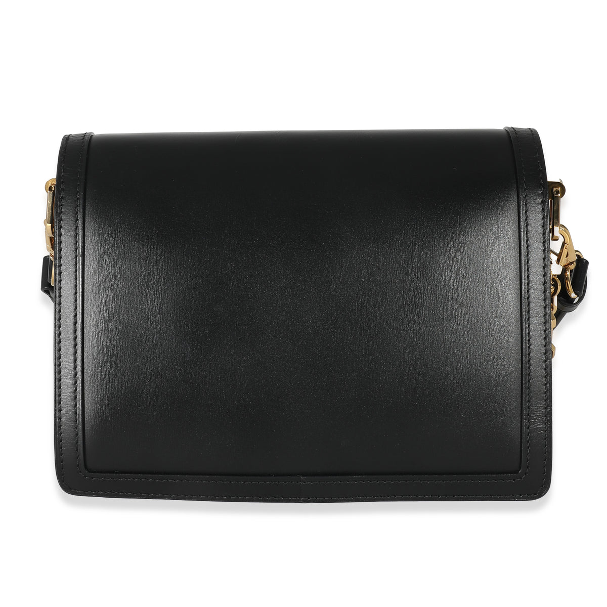 Louis Vuitton Black Smooth Leather Dauphine MM Handbag stamp