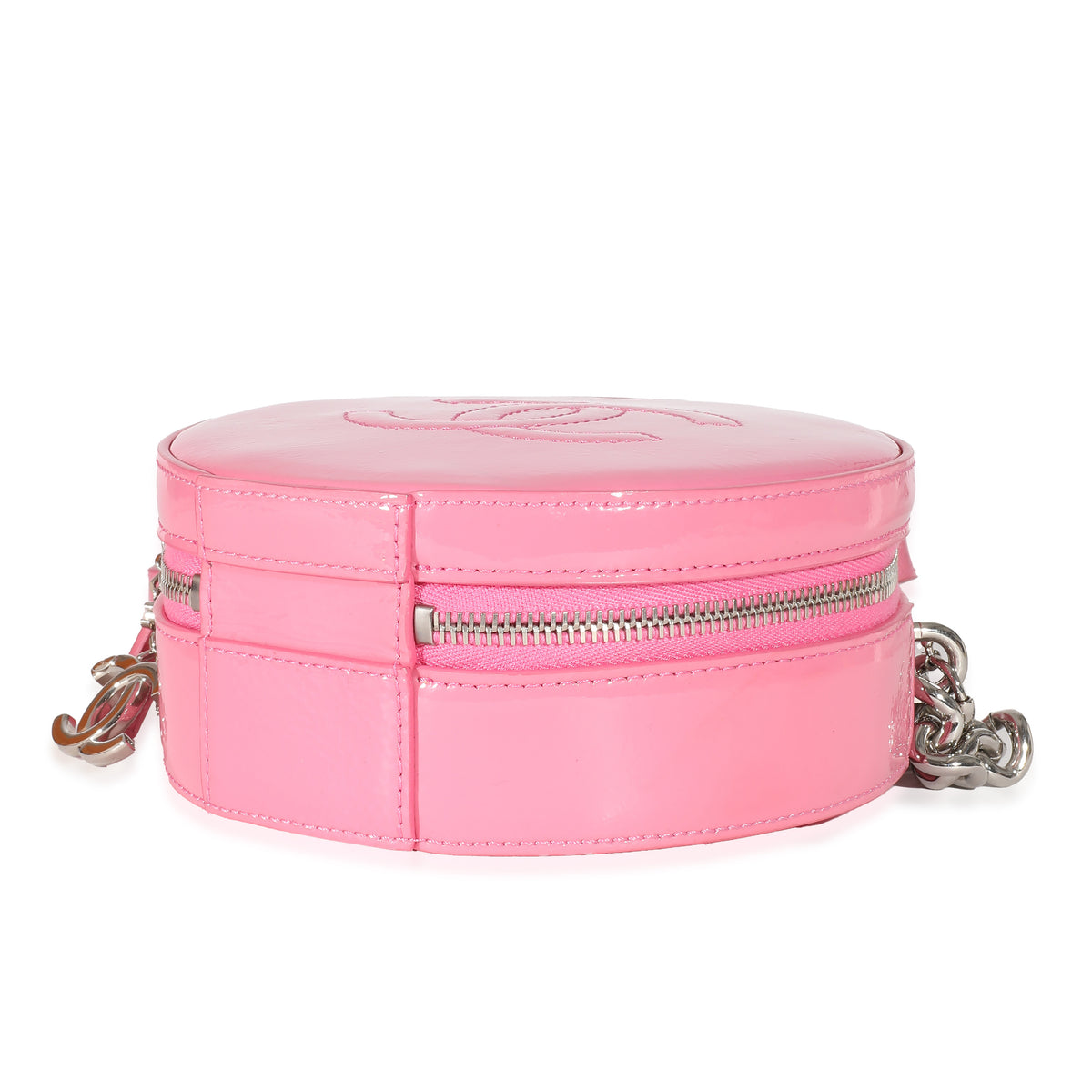 Pink Patent CC Round As Earth Bag