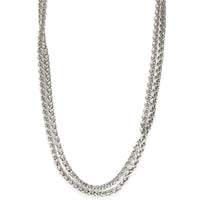 Wheat Chain Necklace in Sterling Silver 0.23 CTW