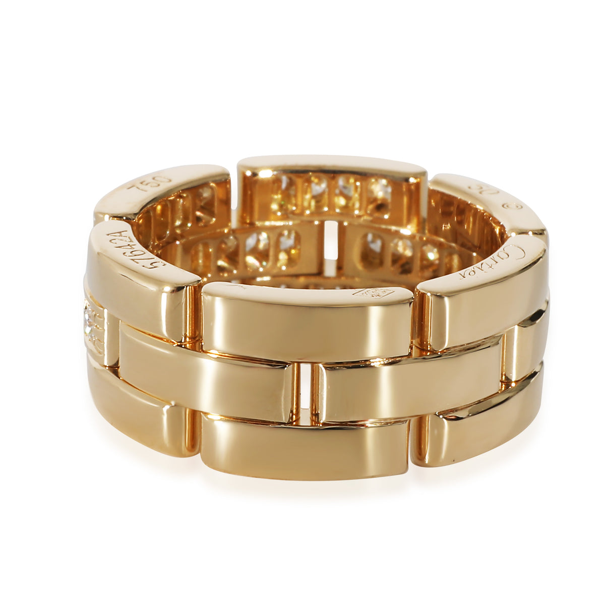 Maillon Panthere Band in 18k Yellow Gold 0.53 CTW