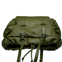 Green Leather GG Drawstring Tote