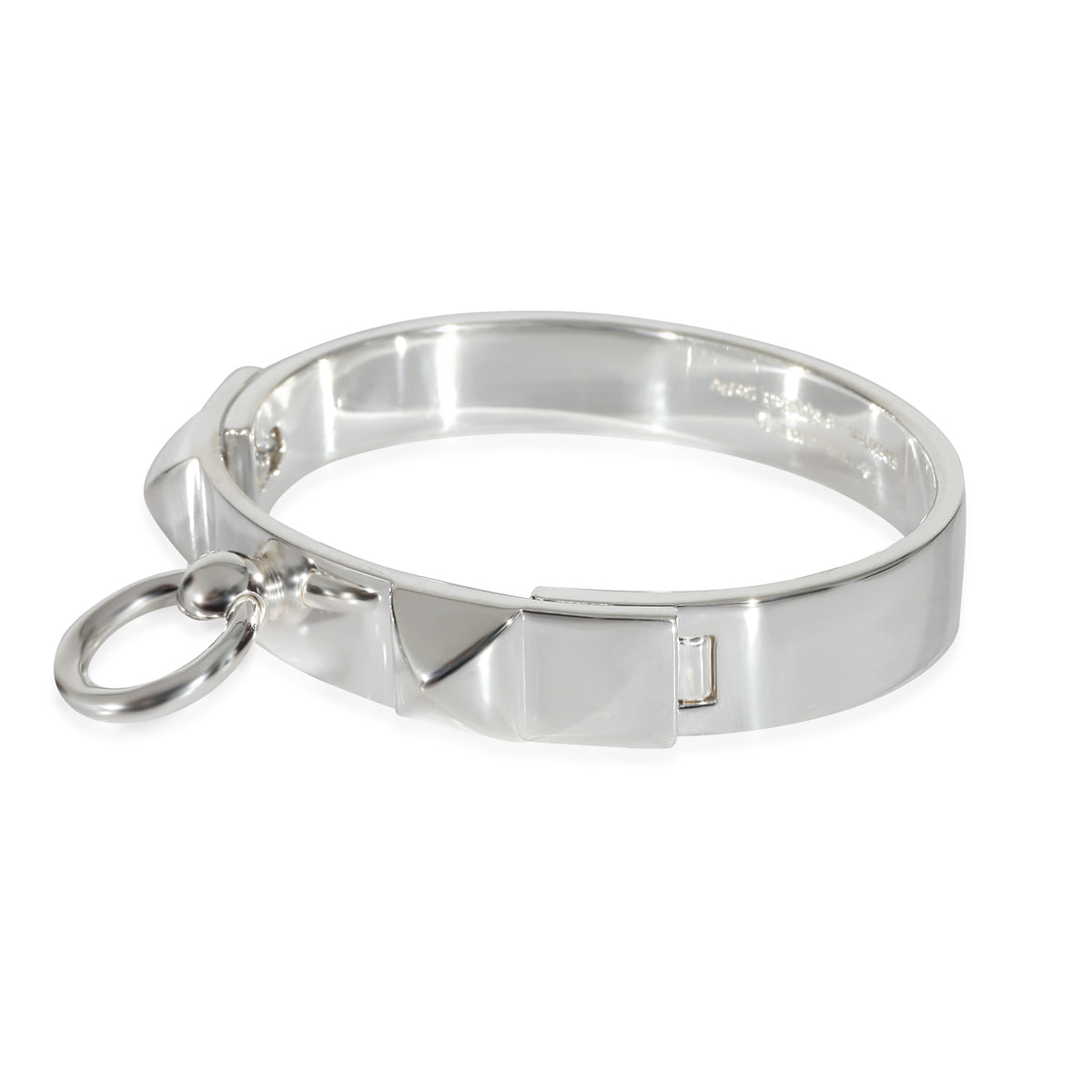 Hermès Sterling Silver Collier de Chien Bangle Bracelet S