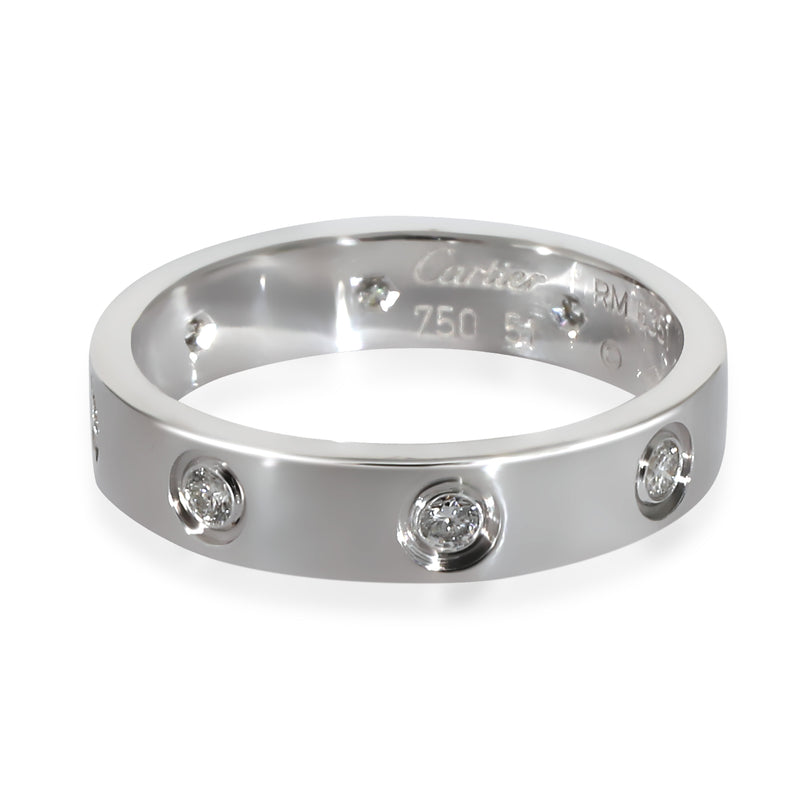 Love Wedding Band, 8 Diamonds (White Gold)