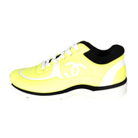 19S Neon Yellow Lycra Interlocking CC Sneakers