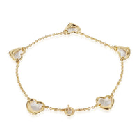 Elsa Peretti Open Heart 5 Station Bracelet in 18K Yellow Gold