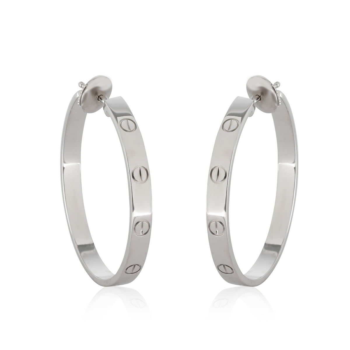 Love Earrings (White Gold)