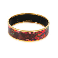 Enamel Abstract Pattern Printed Wide Bangle 62