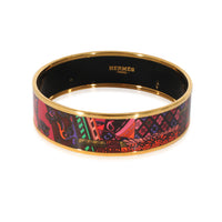 Enamel Abstract Pattern Printed Wide Bangle 62