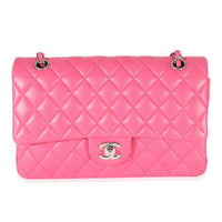 Pink Quilted Lambskin Medium Classic Double Flap Bag