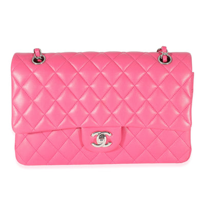 Pink Quilted Lambskin Medium Classic Double Flap Bag