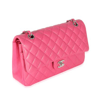 Pink Quilted Lambskin Medium Classic Double Flap Bag