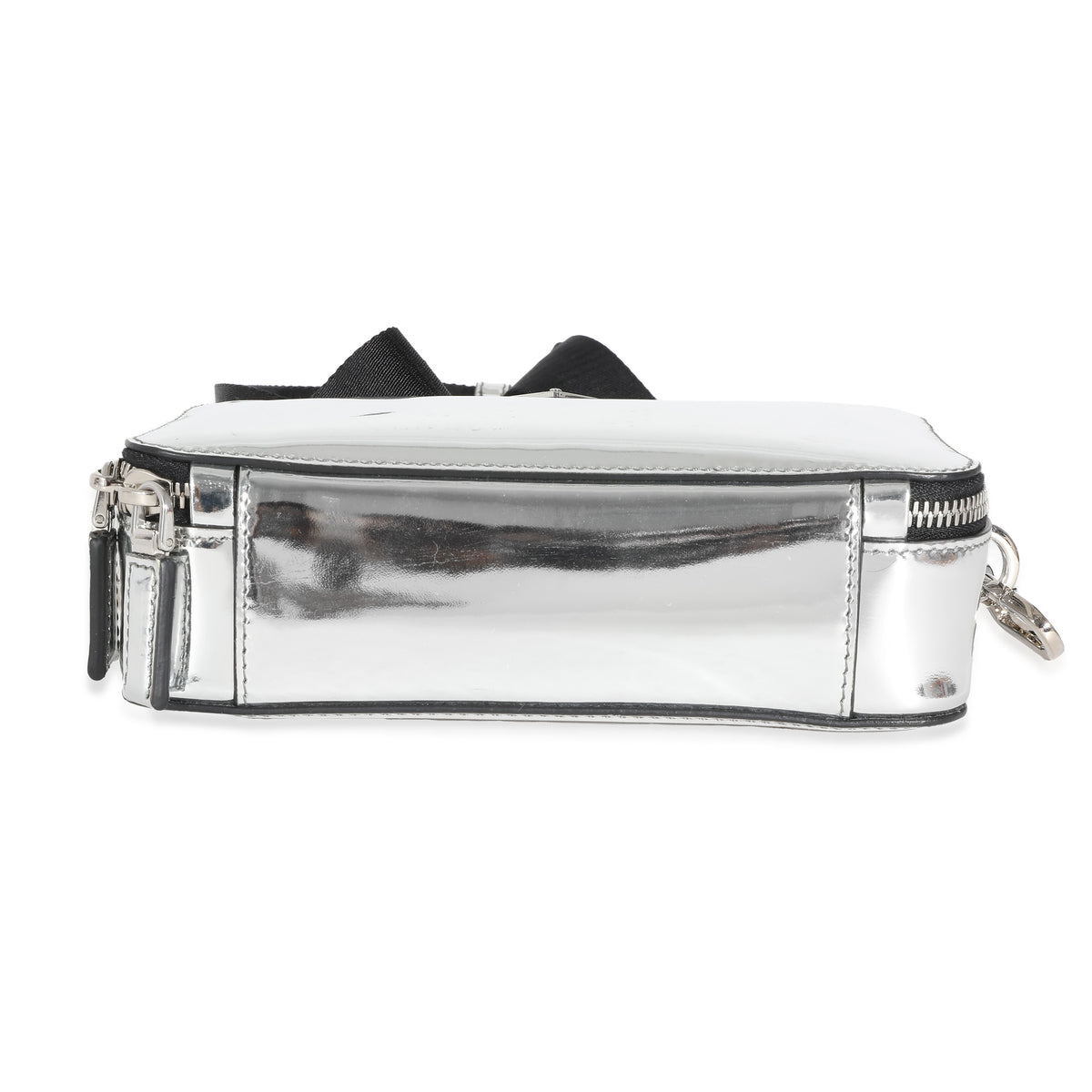 Metallic Silver Spazzolato Brique Crossbody