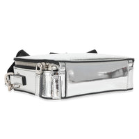 Metallic Silver Spazzolato Brique Crossbody