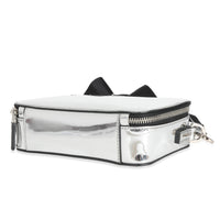 Metallic Silver Spazzolato Brique Crossbody