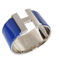 Cobalt Enamel Palladium Extra Wide Clic Clac H Bracelet