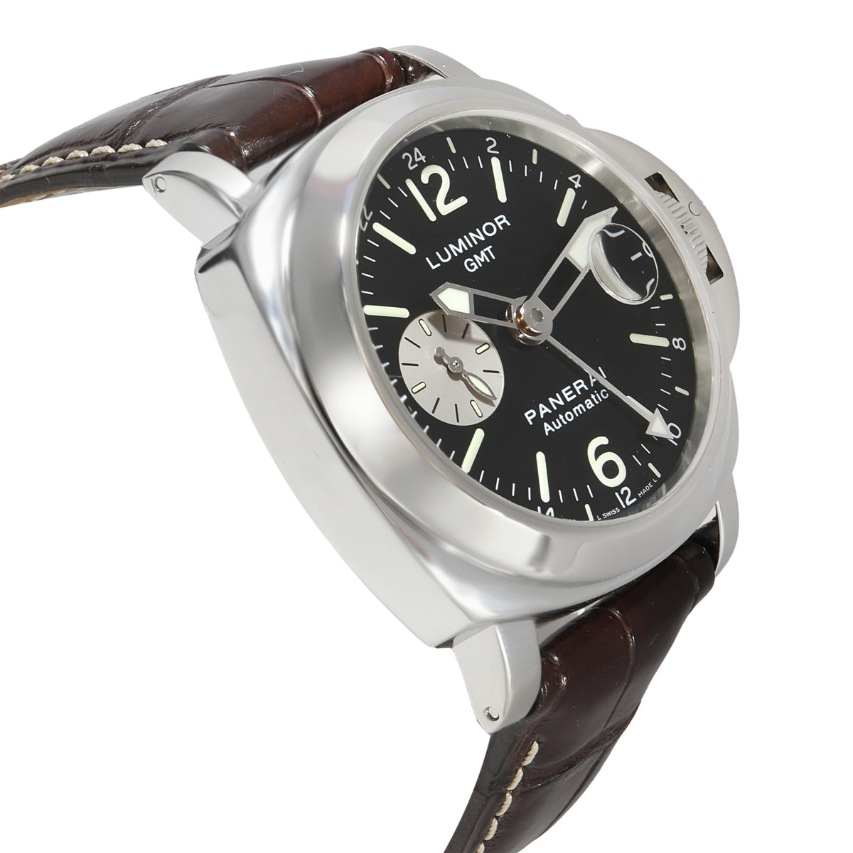 Panerai Luminor GMT PAM00088 Mens Watch in  Stainless Steel