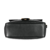 Gucci Black Calfskin Matelasse Sylvie Marmont Top Handle Bag