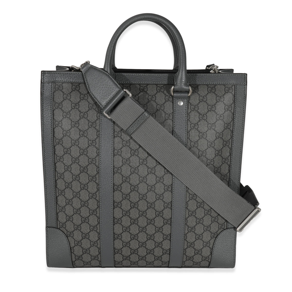 Grey GG Supreme Canvas Medium Ophidia Tote