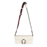 Mystic White Dollar Calfskin Web Small Dionysus Crossbody Bag