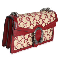 Natural Red Straw Azalea Calfskin GG Monogram Small Dionysus Bag