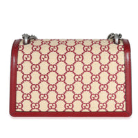 Natural Red Straw Azalea Calfskin GG Monogram Small Dionysus Bag