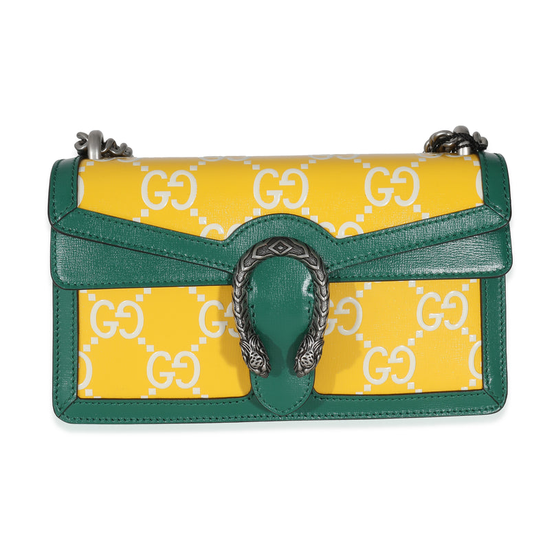 Green Yellow Leather GG Small Dionysus Bag