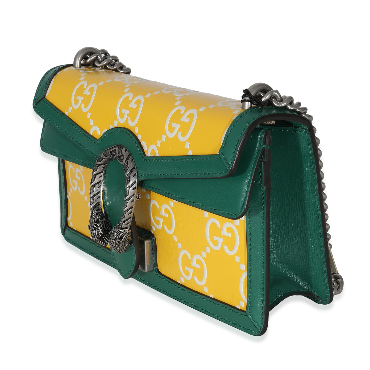 Green Yellow Leather GG Small Dionysus Bag